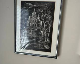 SacreCoeur Lithograph Print