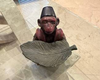 Monkey with Feather Trinket Dish