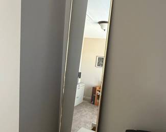 Gold Tone Framed Full Length Mirror
