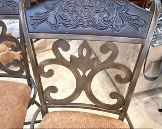 Ornate Swivel Bar Stools Set of   Hillsdale Pompei third image