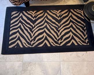Zebra area rug x