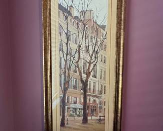Parisian Street Scene Art by A. Fletcher