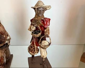 Mexican Folk Art Paper Mache Farmer Figure