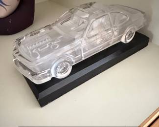 Hofbauer Crystal BMW CSi Car Sculpture with Base