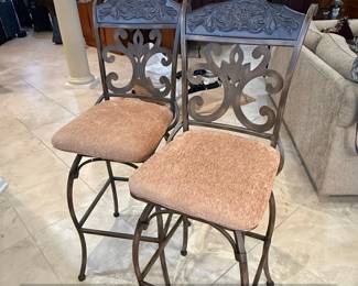 Ornate Swivel Bar Stools Set of   Hillsdale Pompei