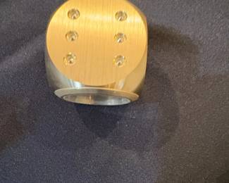 Tiffany and Co Brass Dice Clock