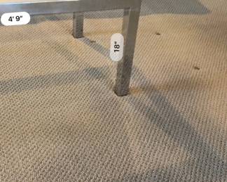 MidCentury Modern Chrome and Glass Coffee Table second image