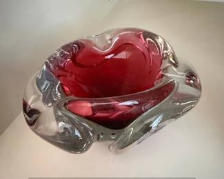 Sommerso Art Glass Ashtray or Bowl