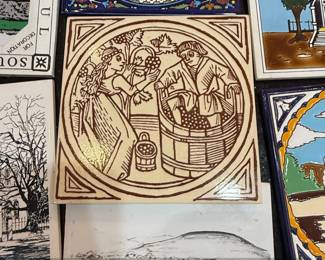 Assorted Decorative Ceramic Tiles featuring Don Quixote and other scenes third image