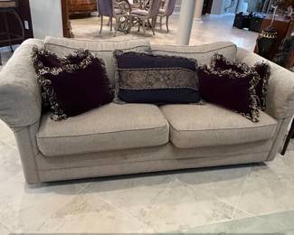 Transitional Style Sofa with Decorative Pillows third image