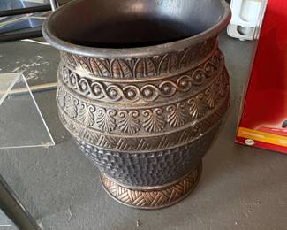 Vintage BronzeFinish Decorative Vase