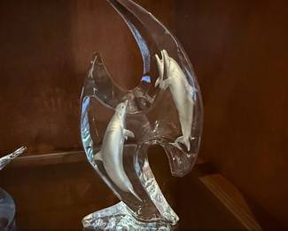 Dan Medina Dolphin Domain Limited Edition Crystal Sculpture