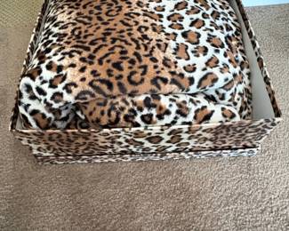 Leopard Print Plush Throw Blanket in Box
