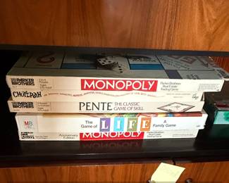 Parker Brothers Board Games Collection Monopoly, Chutzpah, Pente, and The Game of Life Anniversary Edition