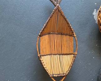 Fish Shaped Woven Bamboo Hanging Basket