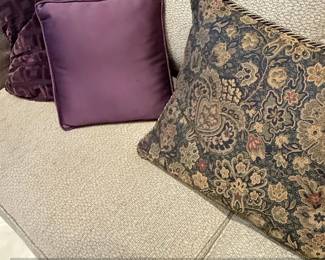 Transitional Style Sofa with Decorative Pillows second image