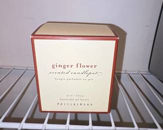 Pottery Barn Ginger Flower Scented Candlepot