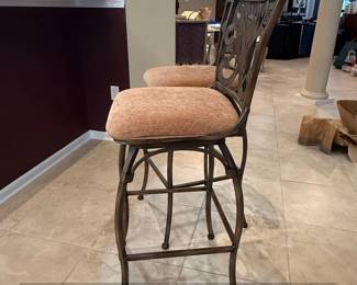 Ornate Swivel Bar Stools Set of   Hillsdale Pompei fourth image