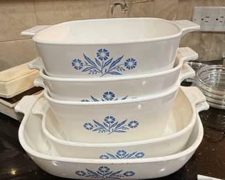 CorningWare Blue Cornflower Casserole Dishes second image