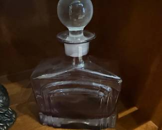 Art Deco Glass Decanter with Stopper second image