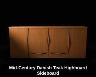 MidCentury Danish Teak Highboard Sideboard fifth image