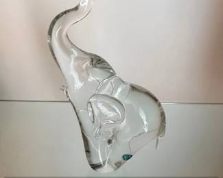 Eneryda Glasbruk Sweden Crystal Elephant Figurine