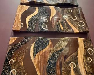 Triptych Wood Wall Art second image