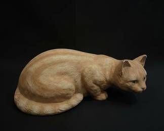 Vintage Orange Tabby Cat Figurine