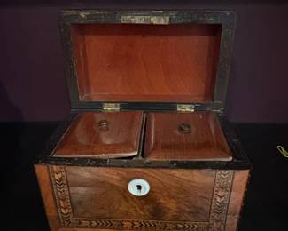 Victorian Tunbridge Ware Inlaid Tea Caddy
