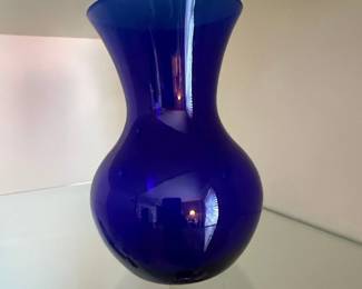 Libbey Cobalt Blue Glass Vase