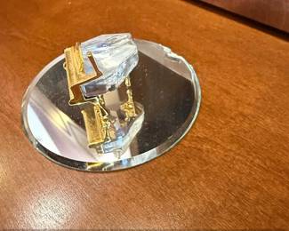 Swarovski Crystal Grand Piano Figurine on Mirror Base third image