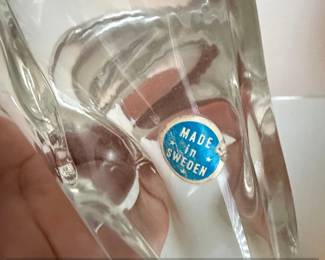 Eneryda Glasbruk Sweden Crystal Elephant Figurine second image