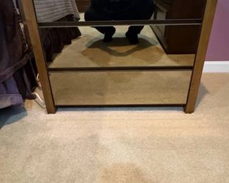 Mirrored Dresser with Wood Frame
