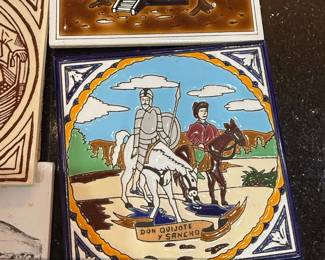 Assorted Decorative Ceramic Tiles featuring Don Quixote and other scenes fourth image