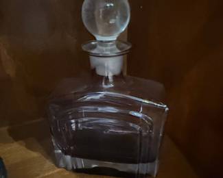 Art Deco Glass Decanter with Stopper