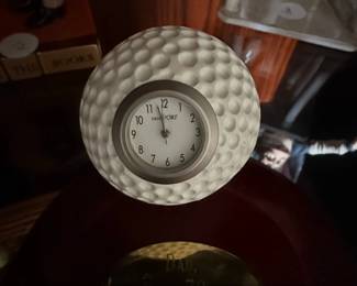 Danport Golf Ball Desk Clock with Personalized Base second image
