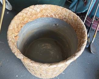 Woven Seagrass Waste Basket second image