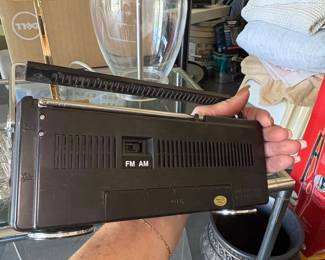Portable AM or FM Radio with Dual Speakers second image