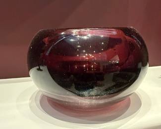 Art Glass Bowl with Etched Mark