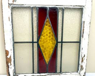 Vintage Handmade Stained Glass Window 2