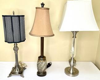Lot of 3 Table Lamps