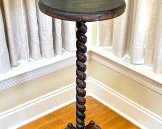 Antique Barley Twist Pedestal Side Table