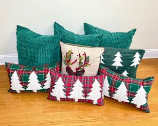 Red and Green Christmas Decor Pillow Bundle