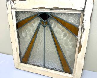 Vintage Handmade Stained Glass Window