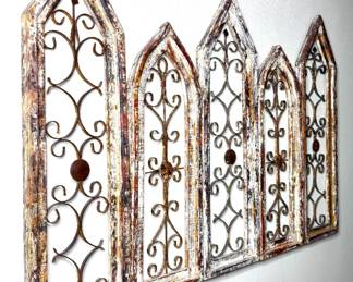 Architectural Garden Panel Headboard Art