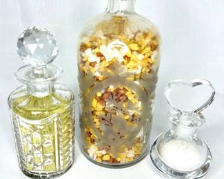 Crystal Decanter and Glass Apothecary Jar Lot - Orrefors Sweden and More