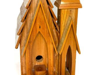 Beautiful Handmade Solid Wood Church with Steeple