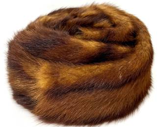 MCM Pillbox Real Fur Hat