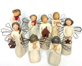 Lot of 8 Vintage Willow Tree Angel Figurines