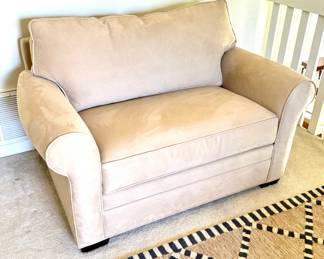 Brown Suede Sleeper Sofa (Twin) by Cindy Crawford